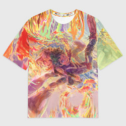 Женская футболка оверсайз Моя геройская академия