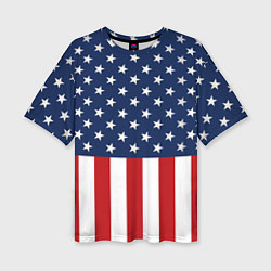 Женская футболка оверсайз Флаг США