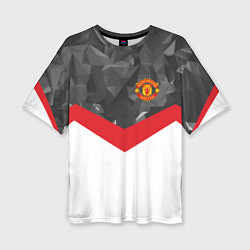 Футболка оверсайз женская Man United FC: Grey Polygons, цвет: 3D-принт