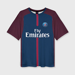 Женская футболка оверсайз FC PSG: Neymar Home 17/18