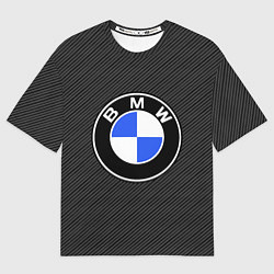 Футболка оверсайз женская BMW CARBON БМВ КАРБОН, цвет: 3D-принт