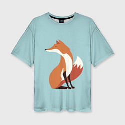 Футболка оверсайз женская Minimal Fox, цвет: 3D-принт