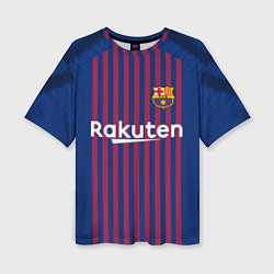 Женская футболка оверсайз FC Barcelona: Messi Home 18/19