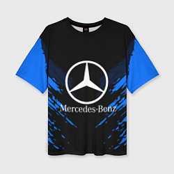 Футболка оверсайз женская Mercedes-Benz: Blue Anger, цвет: 3D-принт
