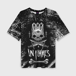 Женская футболка оверсайз In Flames: Skeleton King