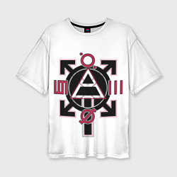 Женская футболка оверсайз 30 seconds to Mars emblem