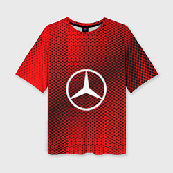 Футболка оверсайз женская Mercedes: Red Carbon, цвет: 3D-принт