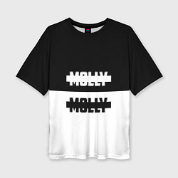 Футболка оверсайз женская Molly: Black & White, цвет: 3D-принт