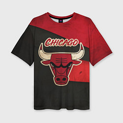 Женская футболка оверсайз Chicago Bulls: Old Style