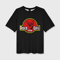 Женская футболка оверсайз Rock for Life