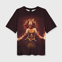 Женская футболка оверсайз Lina: Hell Flame