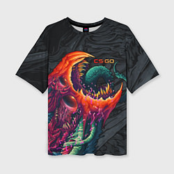 Футболка оверсайз женская CS:GO Hyper Beast Original, цвет: 3D-принт