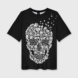 Женская футболка оверсайз Diamond Skull