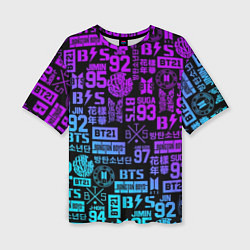 Женская футболка оверсайз BTS Logos
