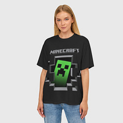 Футболка оверсайз женская Minecraft Creeper, цвет: 3D-принт — фото 2