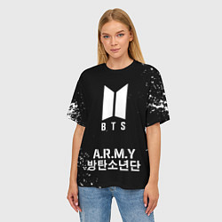 Футболка оверсайз женская BTS ARMY, цвет: 3D-принт — фото 2