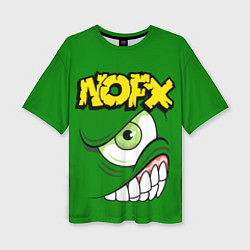 Футболка оверсайз женская NOFX Face, цвет: 3D-принт