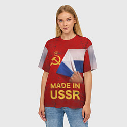 Футболка оверсайз женская MADE IN USSR, цвет: 3D-принт — фото 2