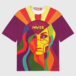 Футболка оверсайз женская Muse album, цвет: 3D-принт