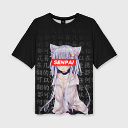 Женская футболка оверсайз SENPAI ANIME