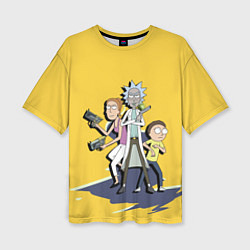 Женская футболка оверсайз Rick and Morty: Summer