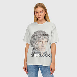 Футболка оверсайз женская Sherlock, цвет: 3D-принт — фото 2