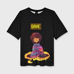 Женская футболка оверсайз UNDERTALE FRISK