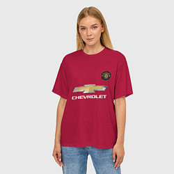 Футболка оверсайз женская Lingard Manchester United, цвет: 3D-принт — фото 2