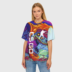 Футболка оверсайз женская CS GO HYPERBEAST, цвет: 3D-принт — фото 2
