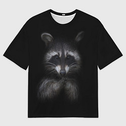 Футболка оверсайз женская Енот, цвет: 3D-принт