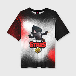 Футболка оверсайз женская BRAWL STARS CROW, цвет: 3D-принт