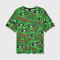 Женская футболка оверсайз Pepe The Frog