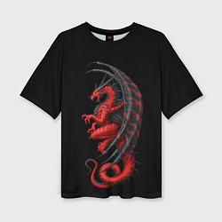 Женская футболка оверсайз Red Dragon