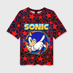 Женская футболка оверсайз Sonic