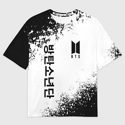Футболка оверсайз женская BTS, цвет: 3D-принт