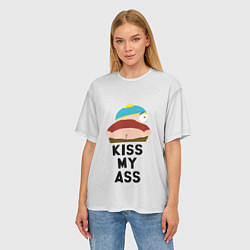 Футболка оверсайз женская Kiss My Ass, цвет: 3D-принт — фото 2