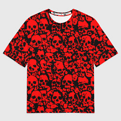 Футболка оверсайз женская ЧЕРЕПА, цвет: 3D-принт