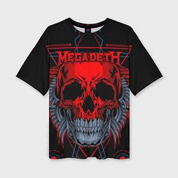 Футболка оверсайз женская Megadeth, цвет: 3D-принт