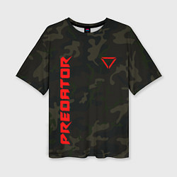Женская футболка оверсайз Predator Military
