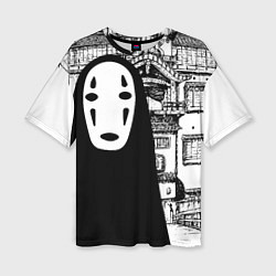 Футболка оверсайз женская No-Face Spirited Away Ghibli, цвет: 3D-принт