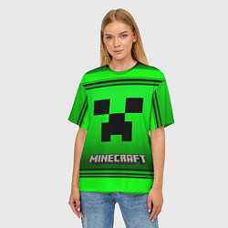 Футболка оверсайз женская Minecraft, цвет: 3D-принт — фото 2