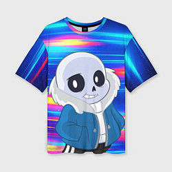 Футболка оверсайз женская Sans undertale Санс, цвет: 3D-принт