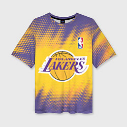 Футболка оверсайз женская Los Angeles Lakers, цвет: 3D-принт
