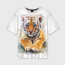 Женская футболка оверсайз Tiger Art