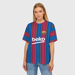 Футболка оверсайз женская FC Barcelona 2021, цвет: 3D-принт — фото 2