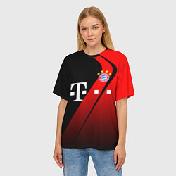 Футболка оверсайз женская FC Bayern Munchen Форма, цвет: 3D-принт — фото 2