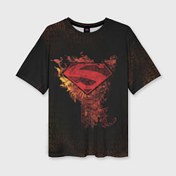 Женская футболка оверсайз Superman