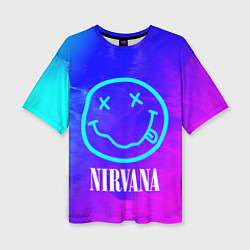 Футболка оверсайз женская NIRVANA НИРВАНА, цвет: 3D-принт