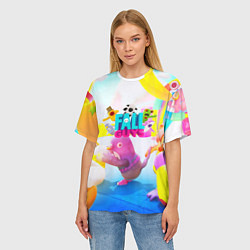Футболка оверсайз женская FALL GAYS ФОЛЛ ГАЙС, цвет: 3D-принт — фото 2