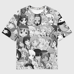 Футболка оверсайз женская АНИМЕ ONE, цвет: 3D-принт